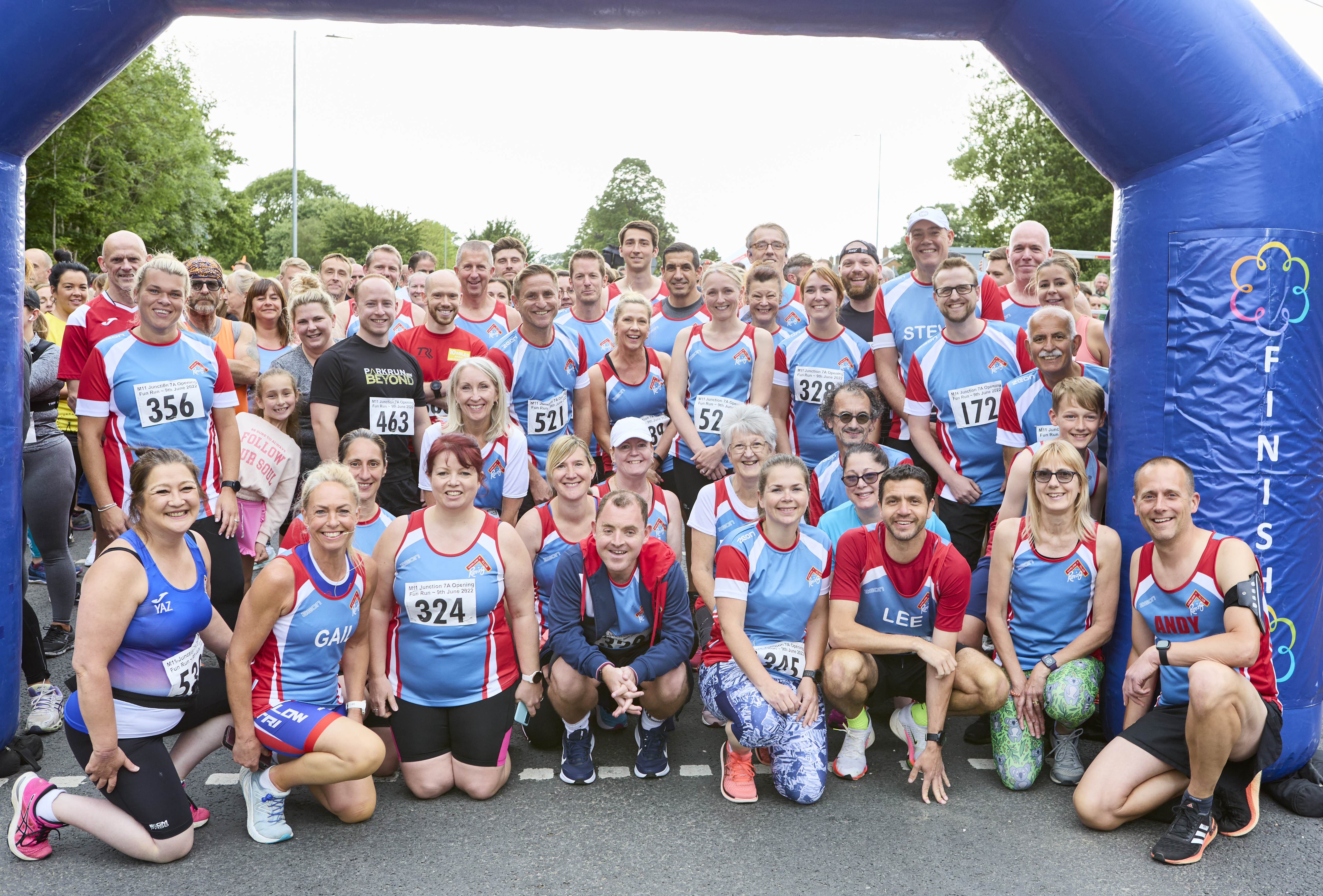 Fun run marking the opening of the new M11 Junction 7A raises £9,000 for local charities image