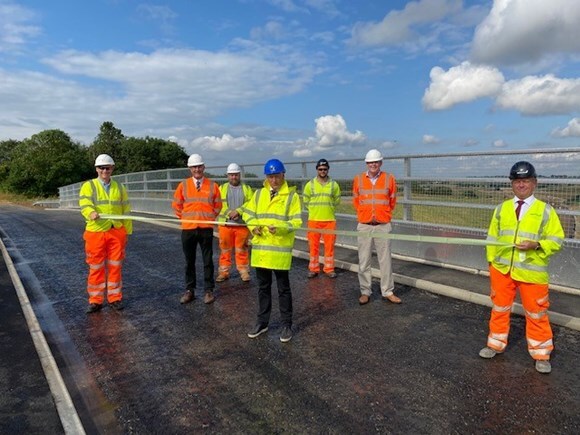 A120 Little Hadham bypass scheme celebrates a key milestone with the opening of Mill Mound Bridge image