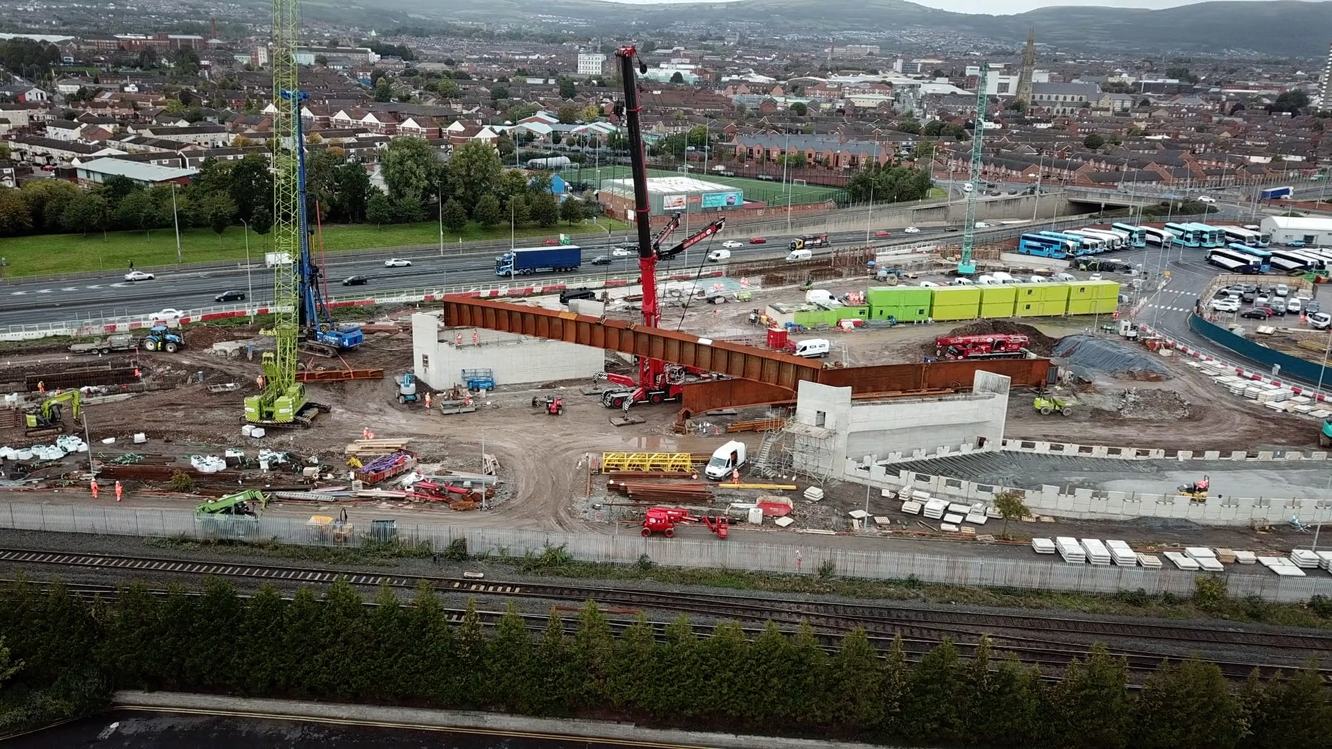 New Busway Bridge access to new Belfast Grand Central Station takes shape image