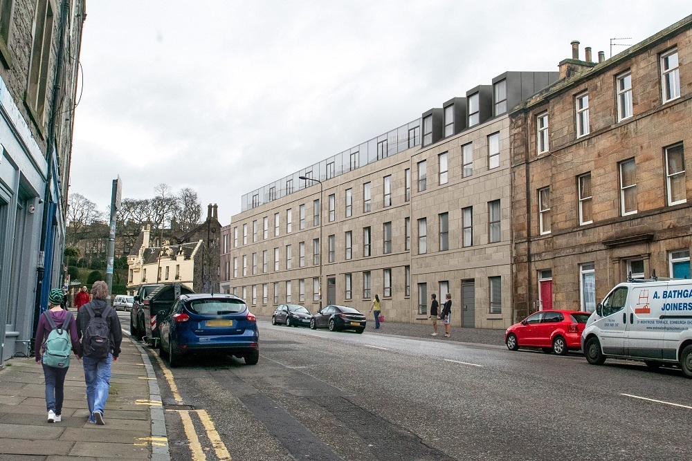 CGI of proposed student development scheme, Montrose Terrace