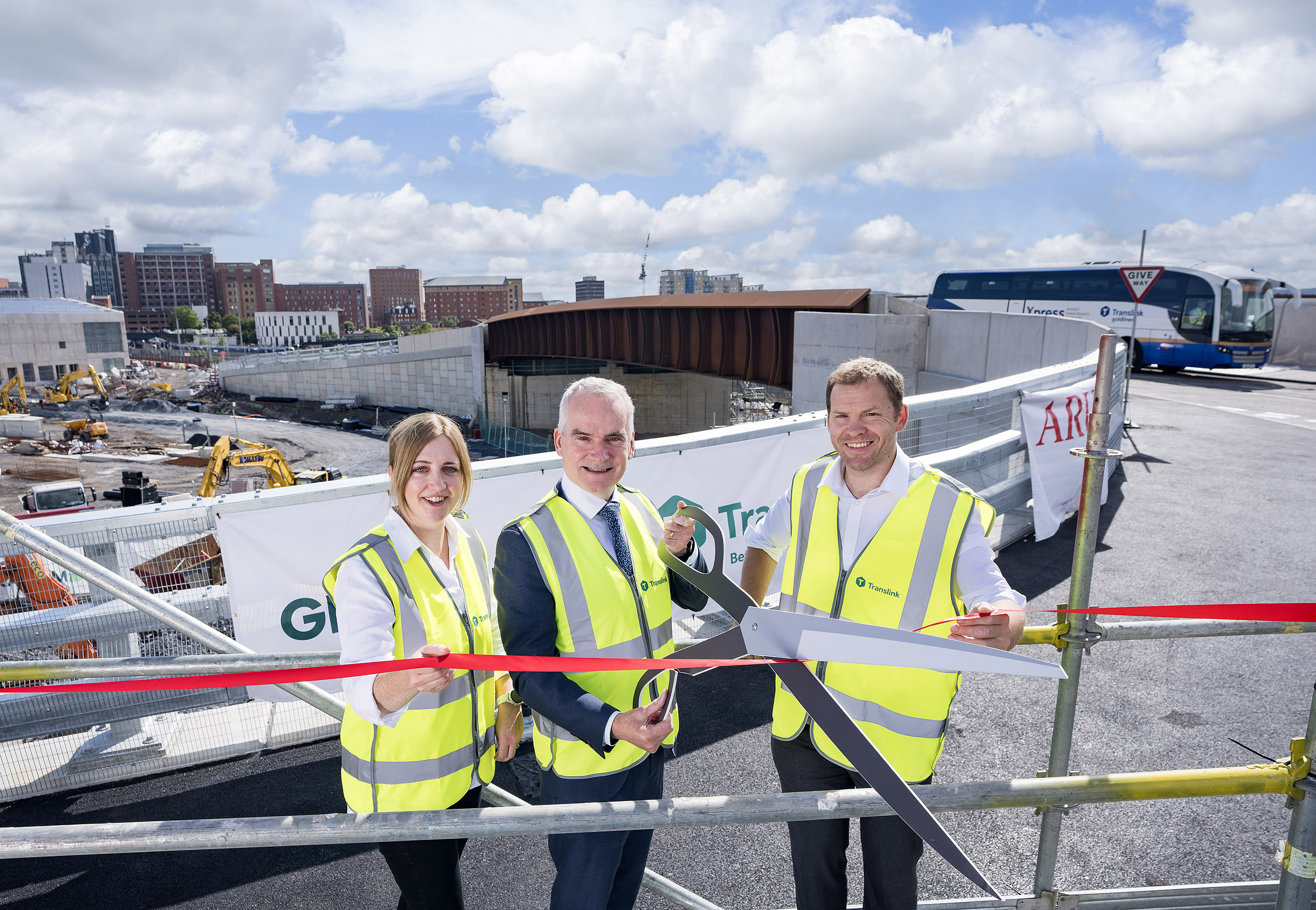 Opening ceremony held for Busway bridge as part of Belfast Grand Central Station project image