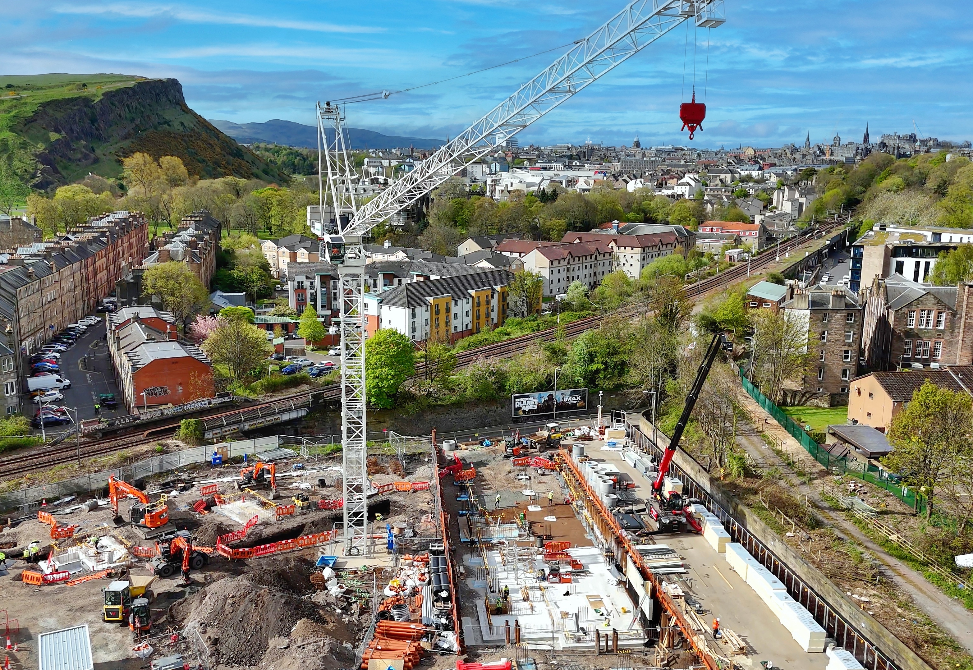 First Cranes Appear at Burnet Point, Edinburgh image