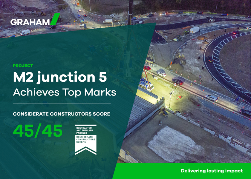 M2 Junction 5 Achieves TOP MARKS from CCS image