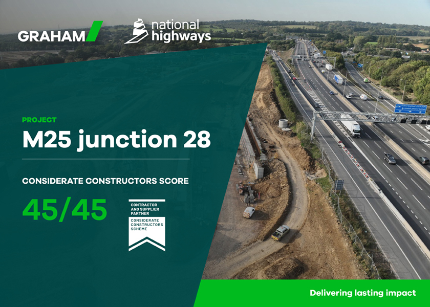 M25 Junction 28 Retains Perfect Score from CCS image