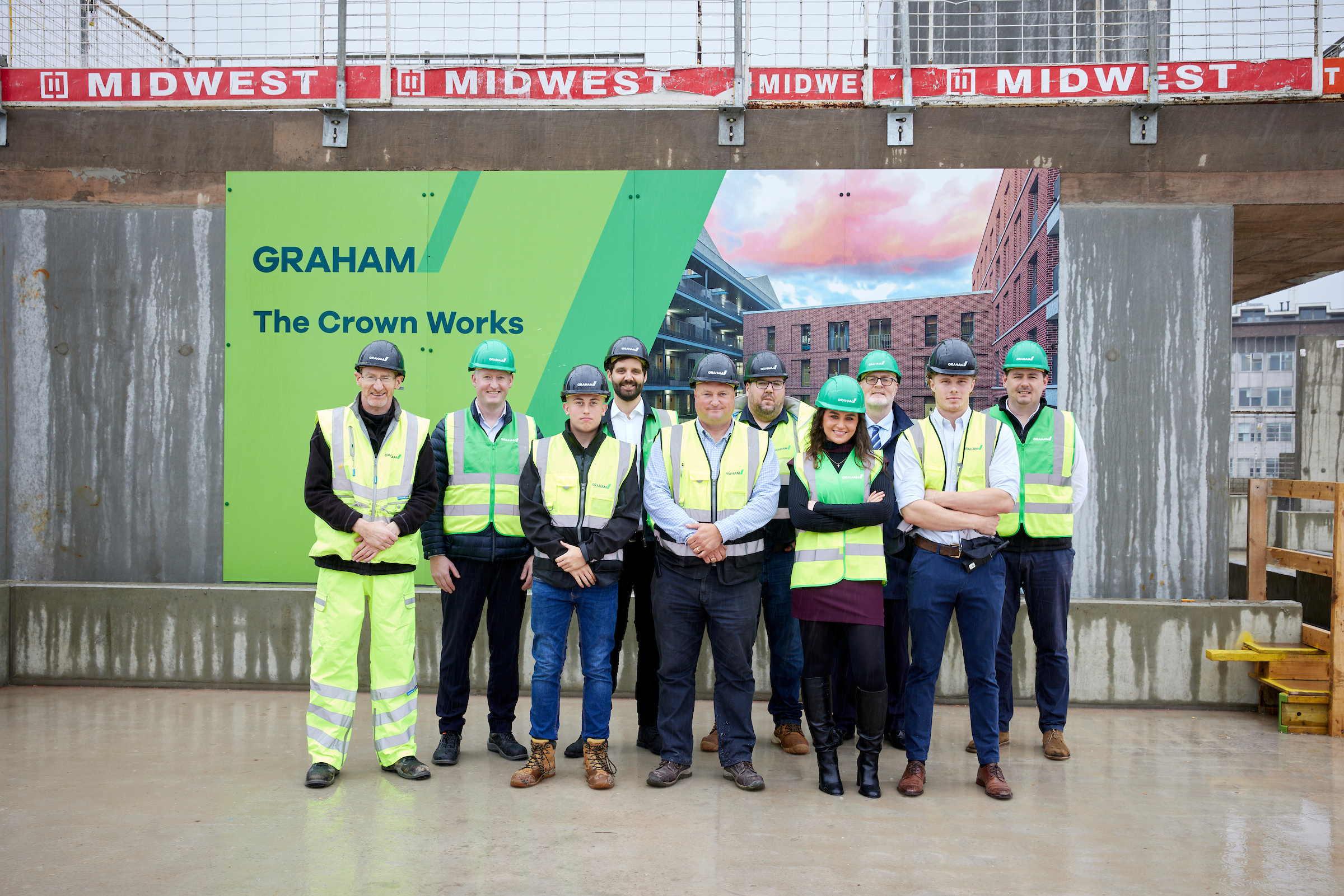 GRAHAM hosts topping out celebration for the Crown Works in Birmingham image