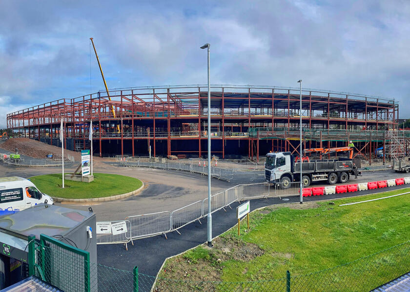 Steelworks progressing at Down High School Campus