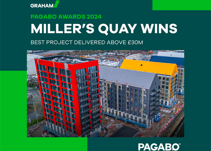Miller’s Quay wins ‘Best Project Delivered above £30m’ at Pagabo Awards